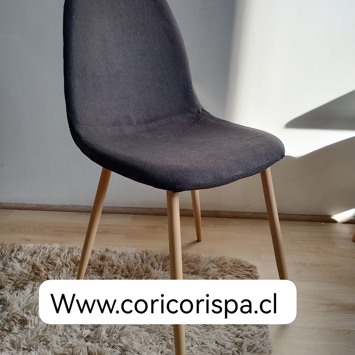 Silla Scoop Lino Wood 9