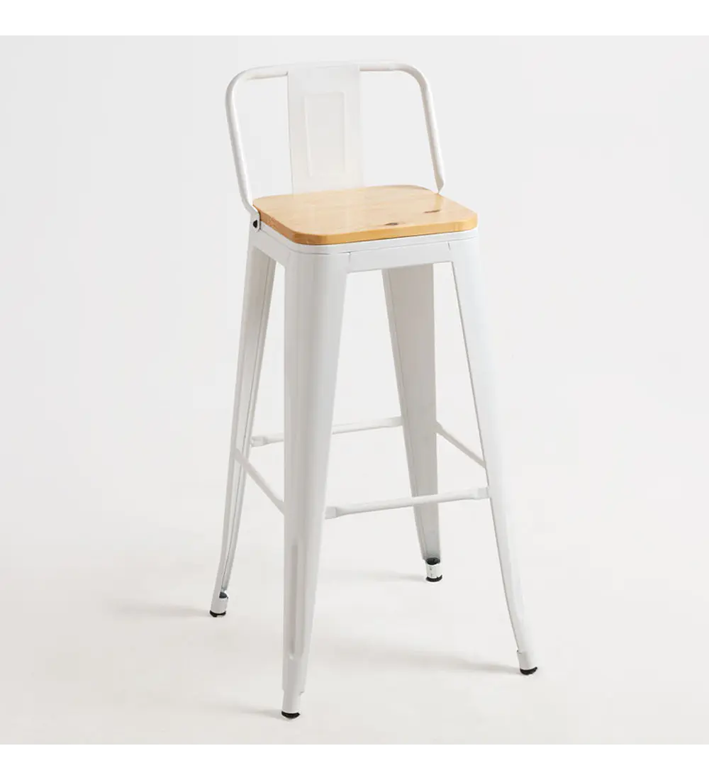 Taburete Tolix Industriales (asiento de Madera 63/64CMS)
