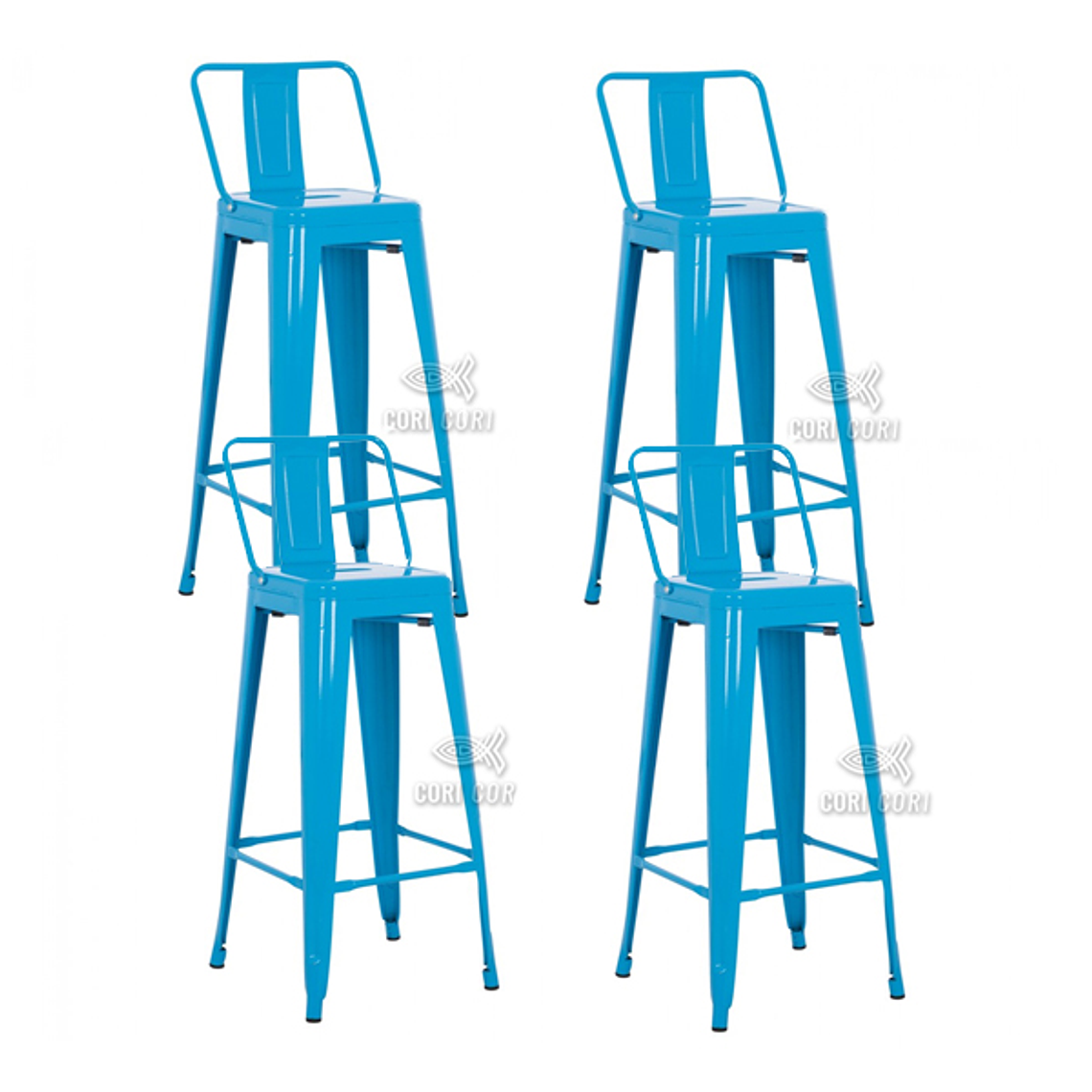 Pack 4 Taburetes Tolix  (63/64cm) 2