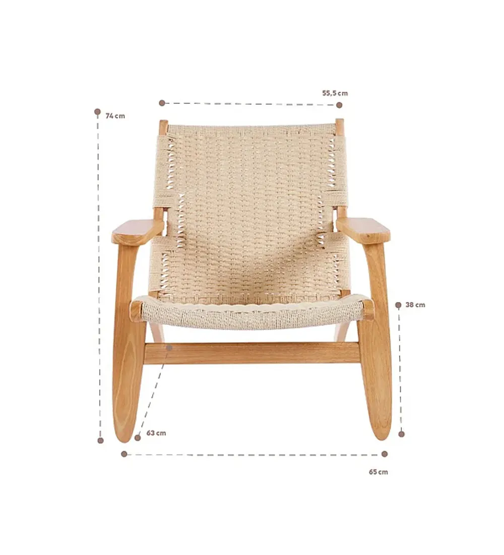 Butaca Sitial Danesa Wegner - Madera