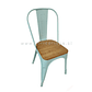 Silla Tolix Asiento de Madera Clara - Industrial - Miniatura 5