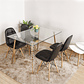 Comedor Rubi 120x80cms + 4 Sillas Eames Capitonne Ecocuero - Miniatura 2