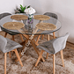 Comedor Warwick  120cm + 4 Sillas Mariposa Velvet  - Miniatura 6