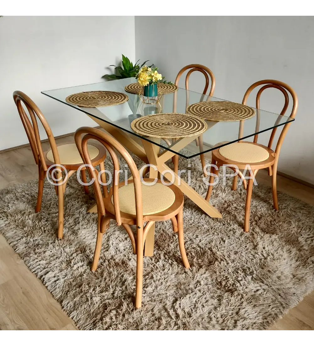 Comedor Madrid 140x90cms + 4 Sillas Amelia