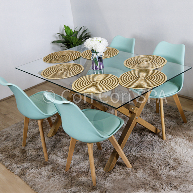 Comedor Medlock 140 x 90cm + 4 Sillas Tulip    7