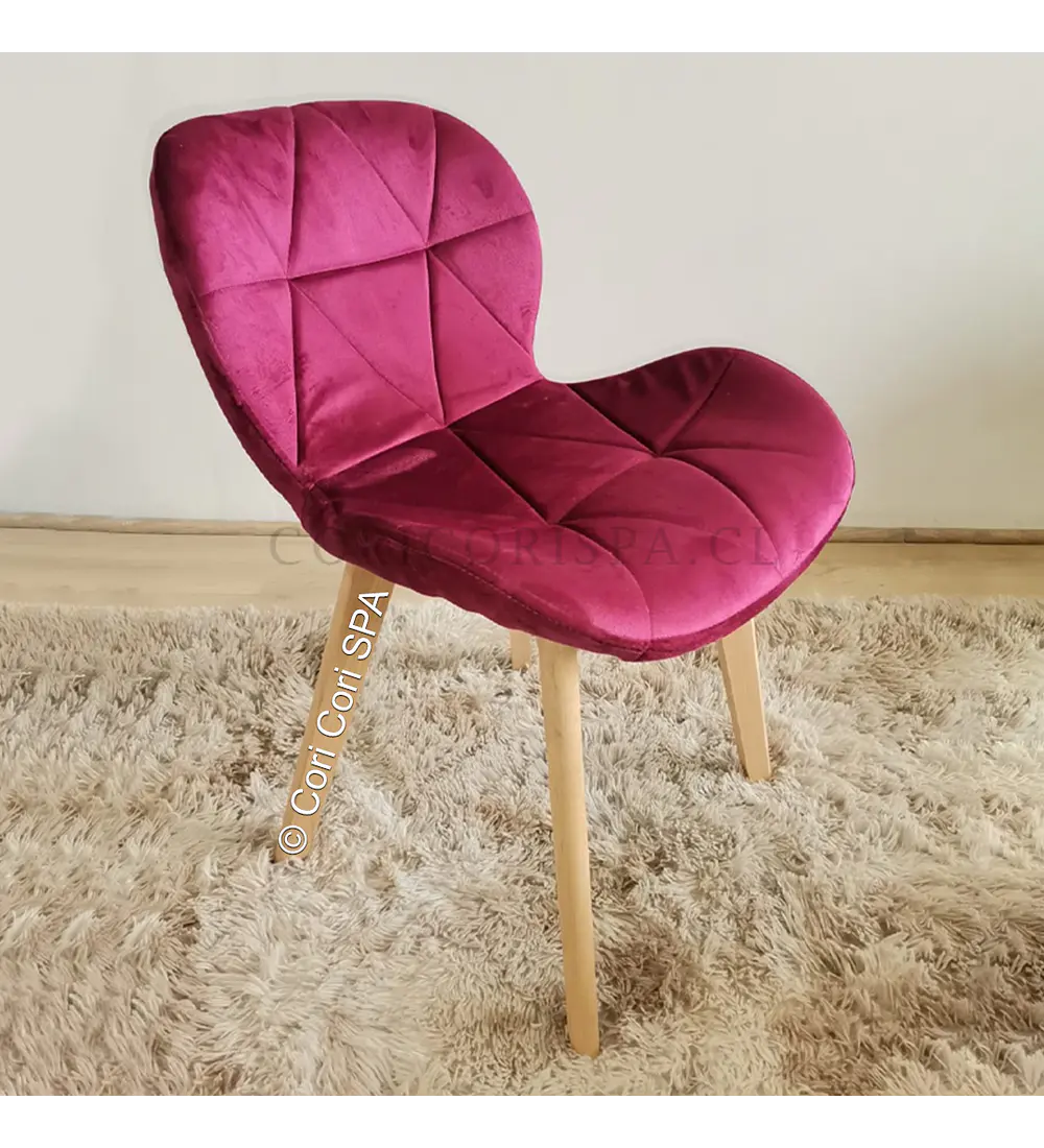 Comedor Mesa Tulip Gold 100cm + 4 Sillas Mariposa Velvet 