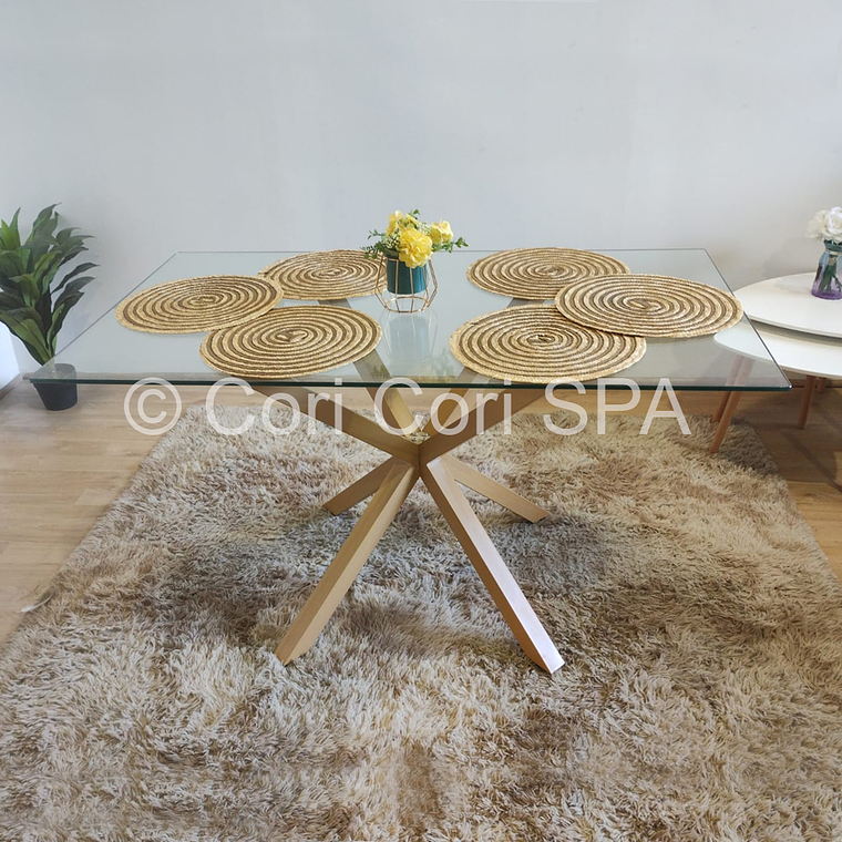 Comedor Madrid 140x80cms  +  4 Sillas Scoop  Lino 4