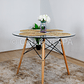 Comedor Mesa Eames 100cms + 4 Sillas Bread Lino Wood - Miniatura 4