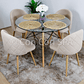 Comedor Diamante 80cms + 4 Sillas Luxury   - Miniatura 3