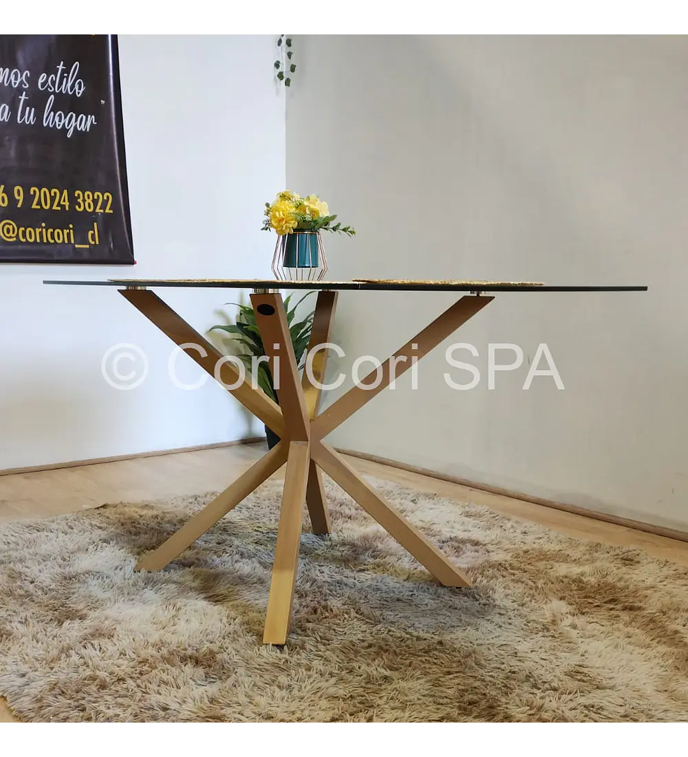 Comedor Madrid 140x90cms + 4 Sillas Capitonné Velvet