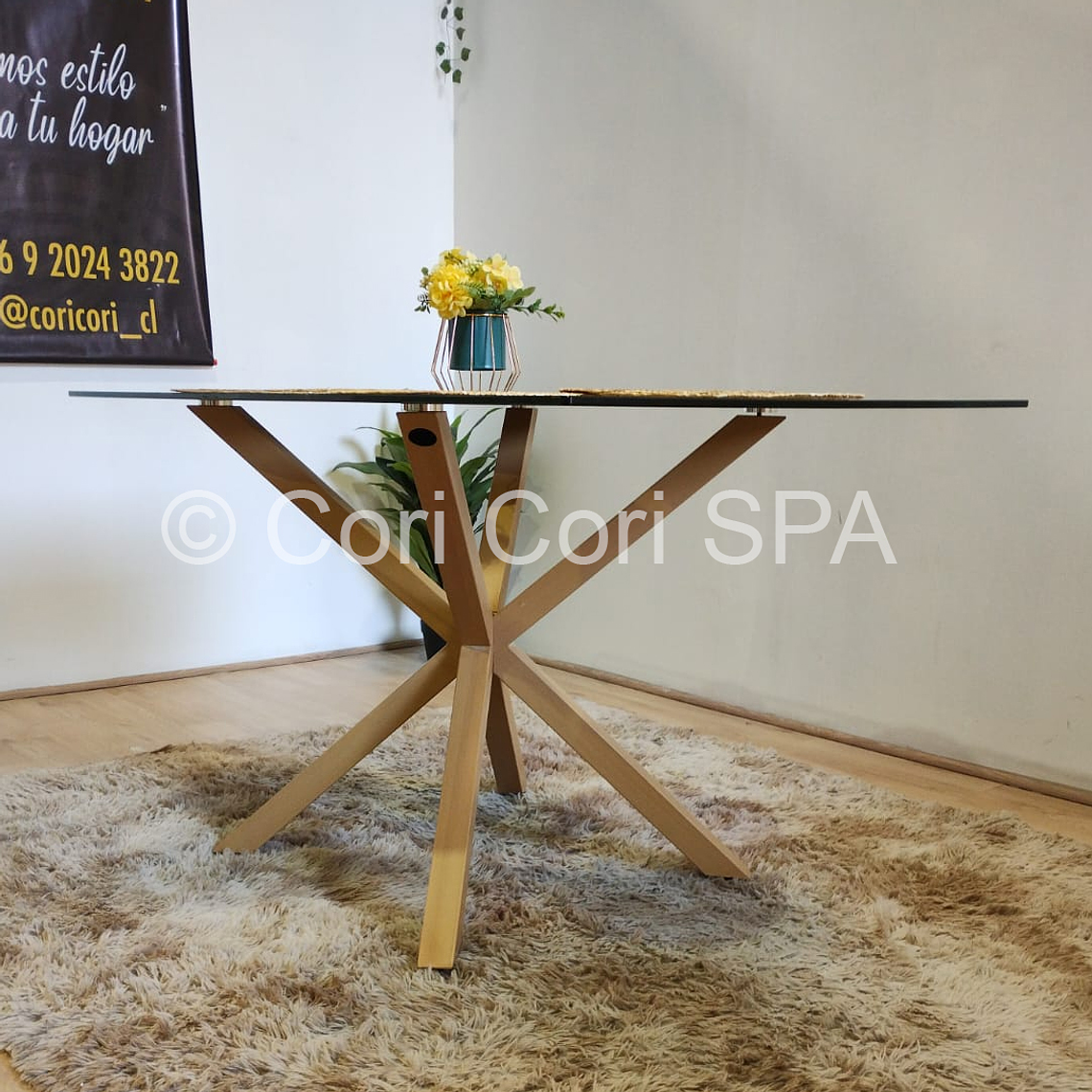 Comedor Madrid 140x80cms + 4 Sillas Capitonné Velvet 7