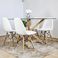 Comedor Madrid 140x80cms  + 4 Sillas Capitonne Eames Ecocuero - Miniatura 4