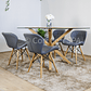 Comedor Madrid 140x80cms  + 4 Sillas Eames Mariposa Ecocuero - Miniatura 1