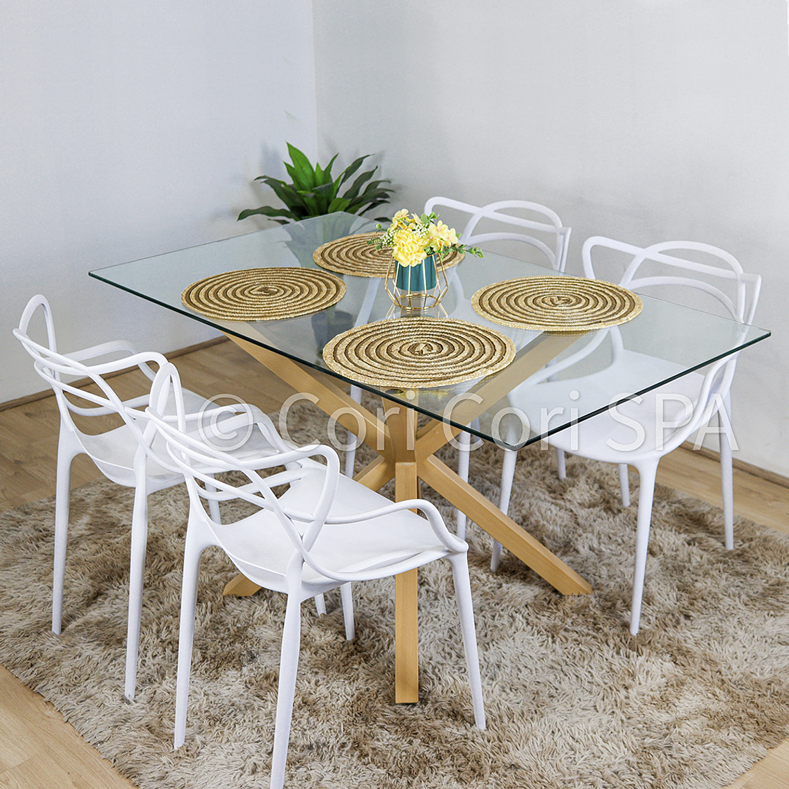 Comedor Madrid 140x80cms  + 4 Sillas Master  1