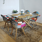 Comedor Medlock 140x90cm + 4 Butacas Patchwork Multicolor - Miniatura 2