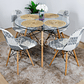 Comedor Eames Vidrio 100cms + 4 Silla Patchwork  - Miniatura 3
