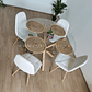 Comedor Warwick 100cms + 4 Sillas Capitonne Eames Ecocuero - Miniatura 2