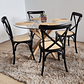 Comedor Warwick 100cm + 4 Sillas Crossback Madera  - Miniatura 4