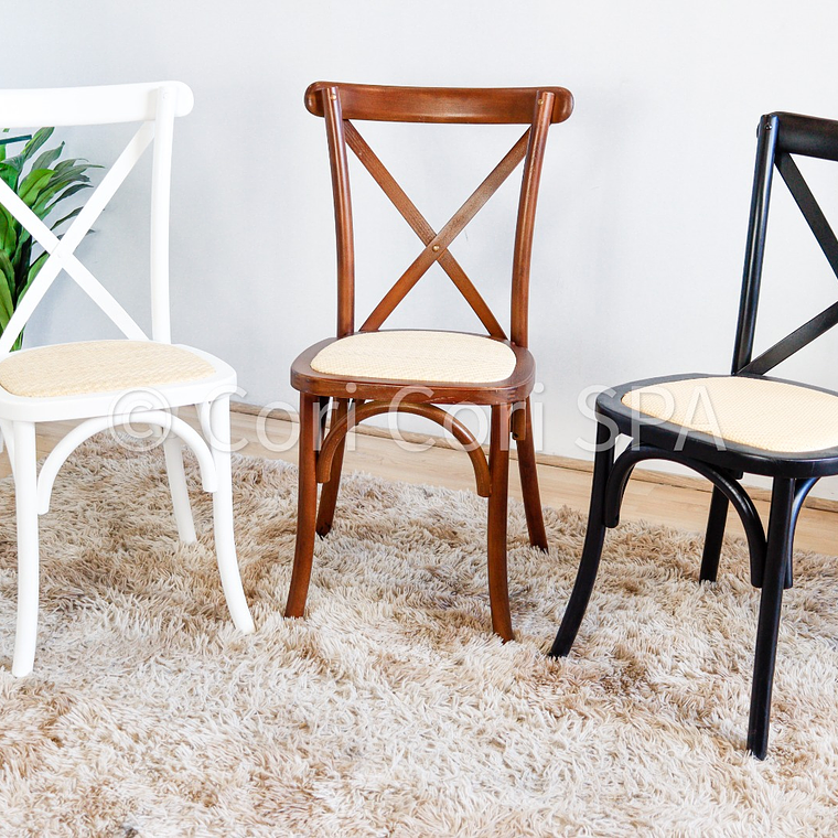 Comedor Warwick 100cm + 4 Sillas Crossback Madera  11