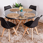 Comedor Warwick 100 cms + 4 Sillas Tulip - Miniatura 3