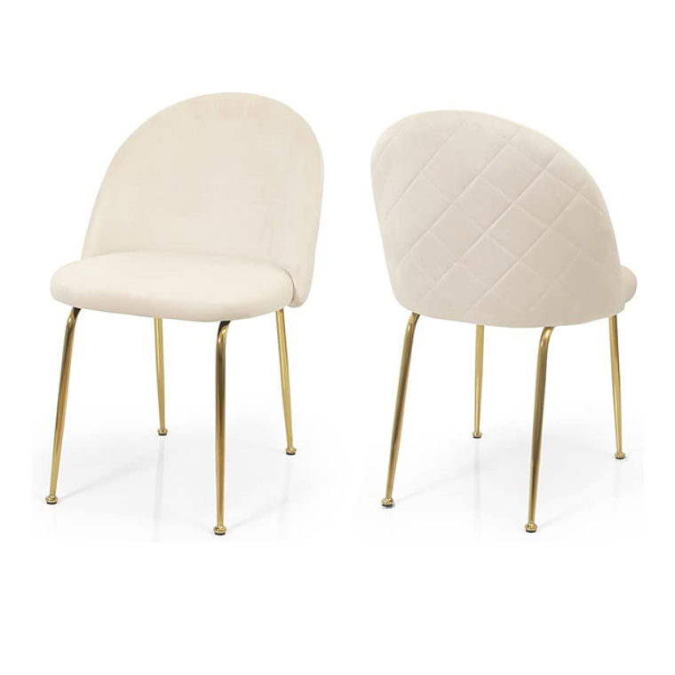 Comedor Rubi Gold 160x80cms  + 6 Sillas Bread Gold Velvet 9