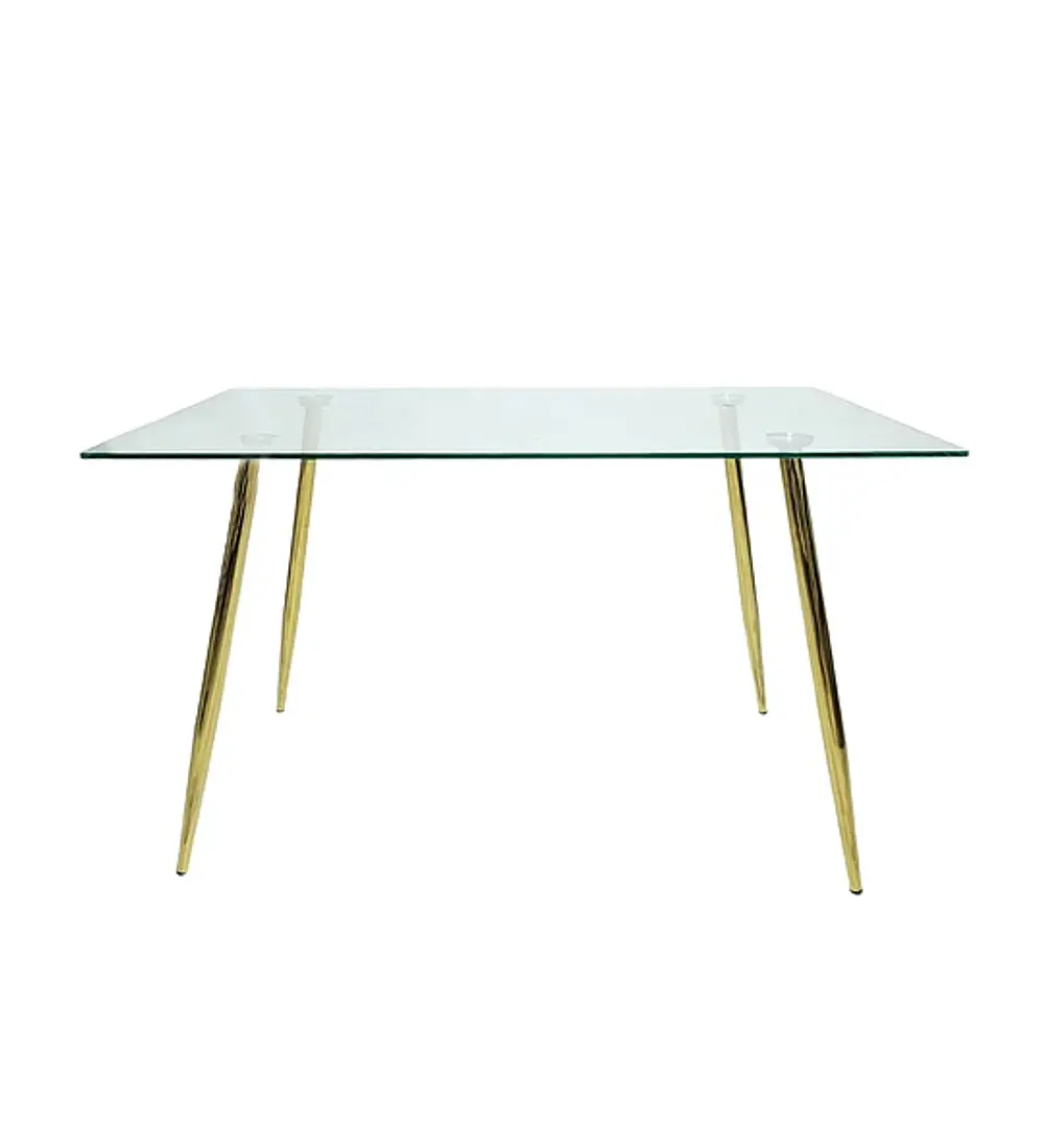 Mesa de Vidrio Rubi Gold 130x80cm