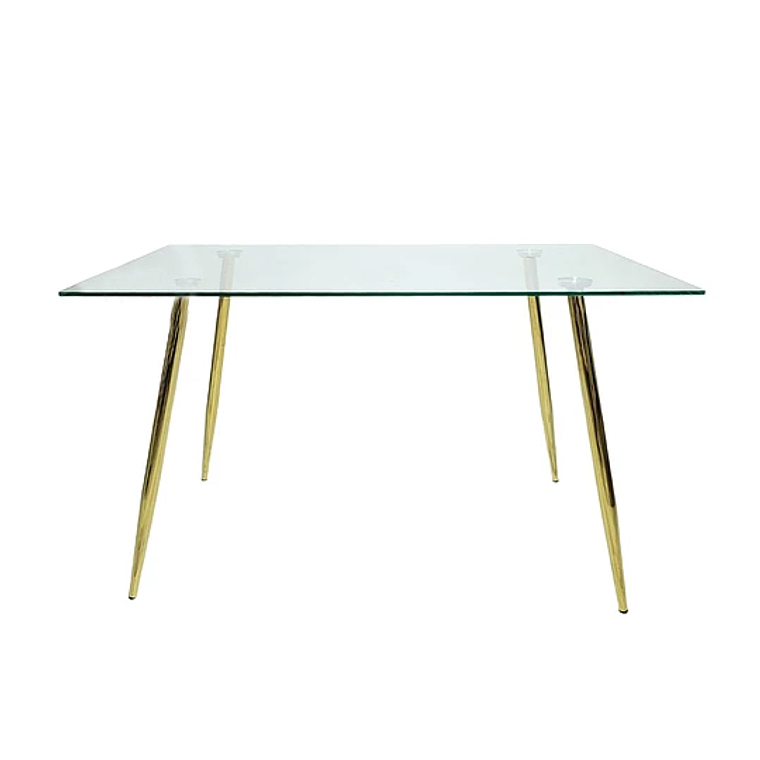 Mesa de Vidrio Rubi Gold 130x80cm 2