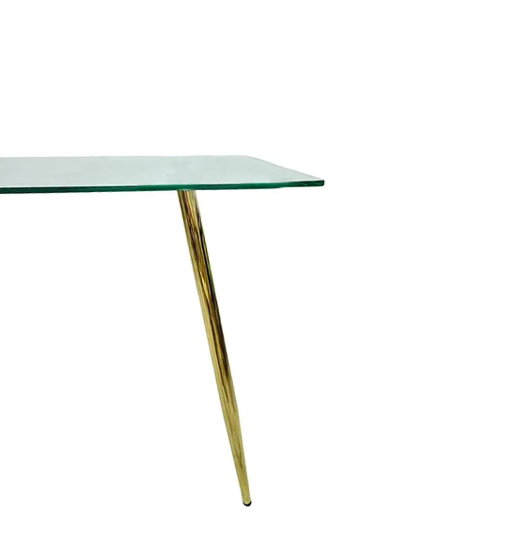 Mesa de Vidrio Rubi Gold 130x80cm