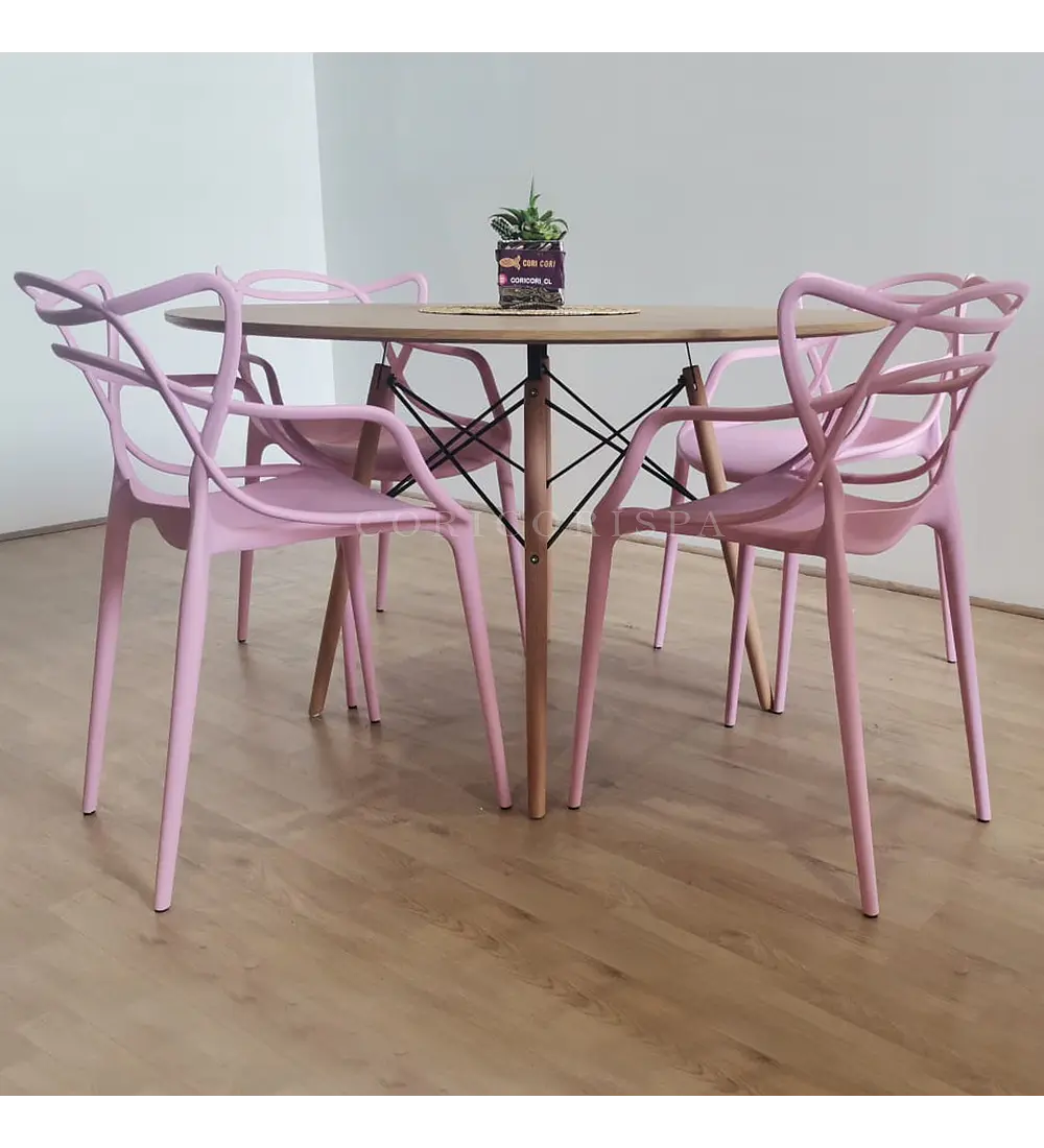 Comedor Mesa Wood 100cms + 4 Sillas Master 