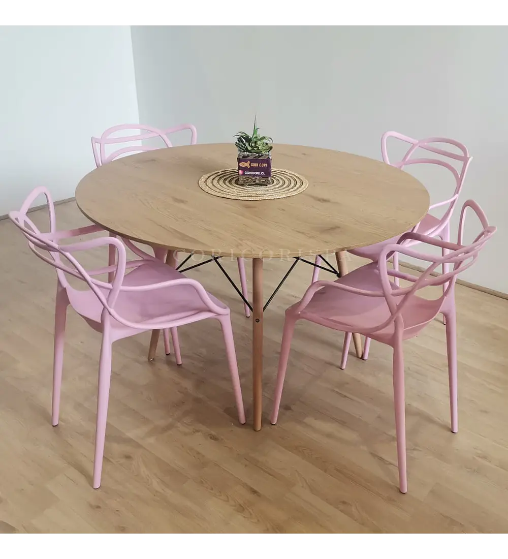 Comedor Mesa Wood 100cms + 4 Sillas Master 