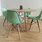 Comedor Mesa Wood 100cm + 4 Sillas Eames - Miniatura 3