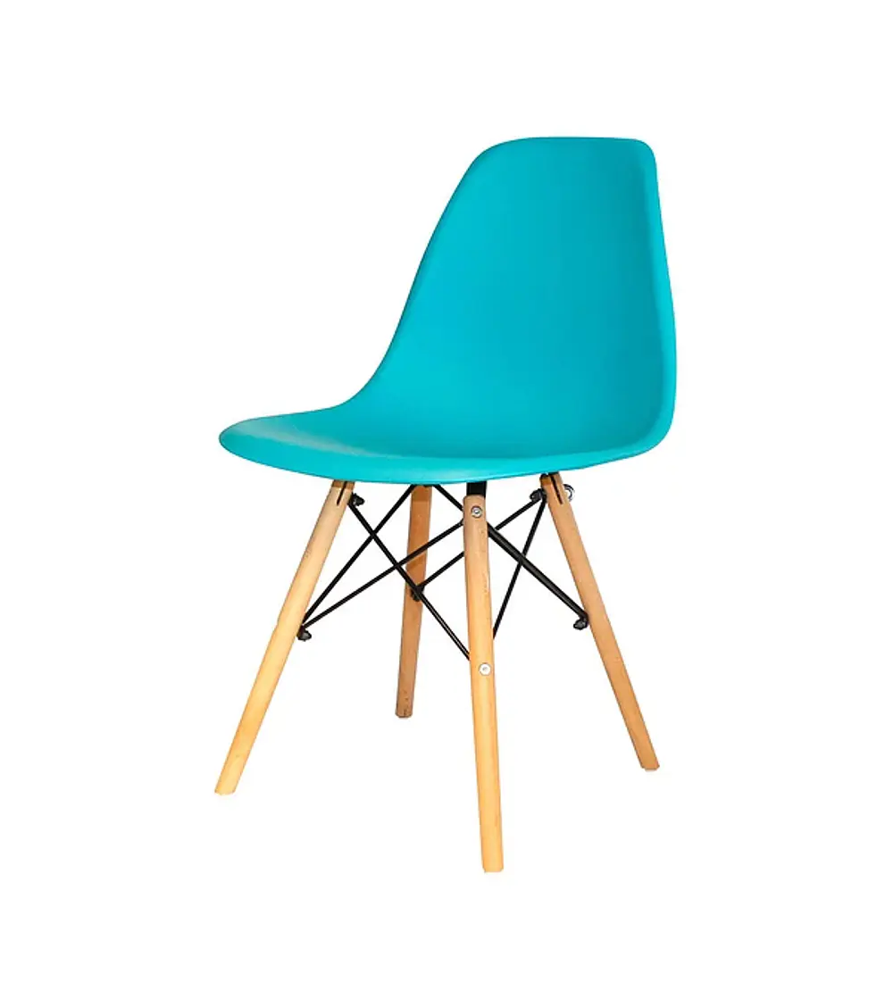 Comedor Mesa Wood 100cm + 4 Sillas Eames