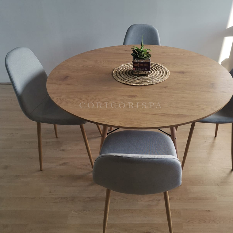 Comedor Mesa Wood 100cm +  4 Sillas Scoop  3