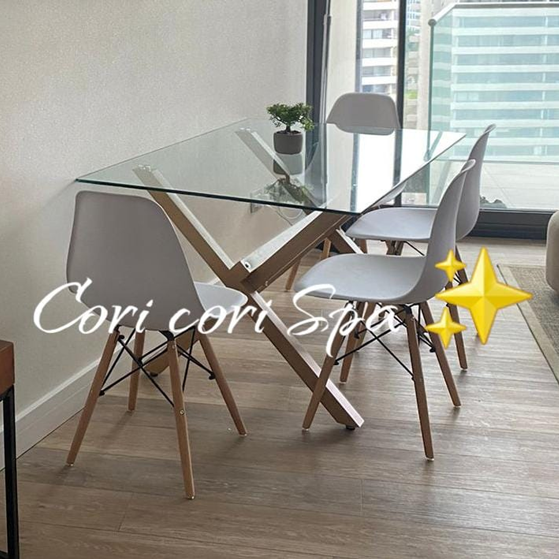 Comedor Medlock 140 x 90cm + 6 Sillas Eames  9
