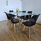 Comedor Rubi Gold 160x80cms  + 8 Sillas Tulip - Miniatura 3