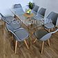 Comedor Rubi Gold 160x80cms  + 8 Sillas Tulip - Miniatura 1