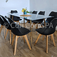 Comedor Rubi Gold 160x80cms  + 8 Sillas Tulip - Miniatura 4