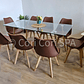 Comedor Rubi Gold 160x80cms  + 8 Sillas Tulip - Miniatura 9
