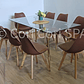 Comedor Rubi Gold 160x80cms  + 8 Sillas Tulip - Miniatura 13
