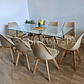 Comedor Rubi Gold 160x80cms  + 8 Sillas Tulip - Miniatura 17