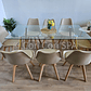 Comedor Rubi Gold 160x80cms  + 8 Sillas Tulip - Miniatura 29