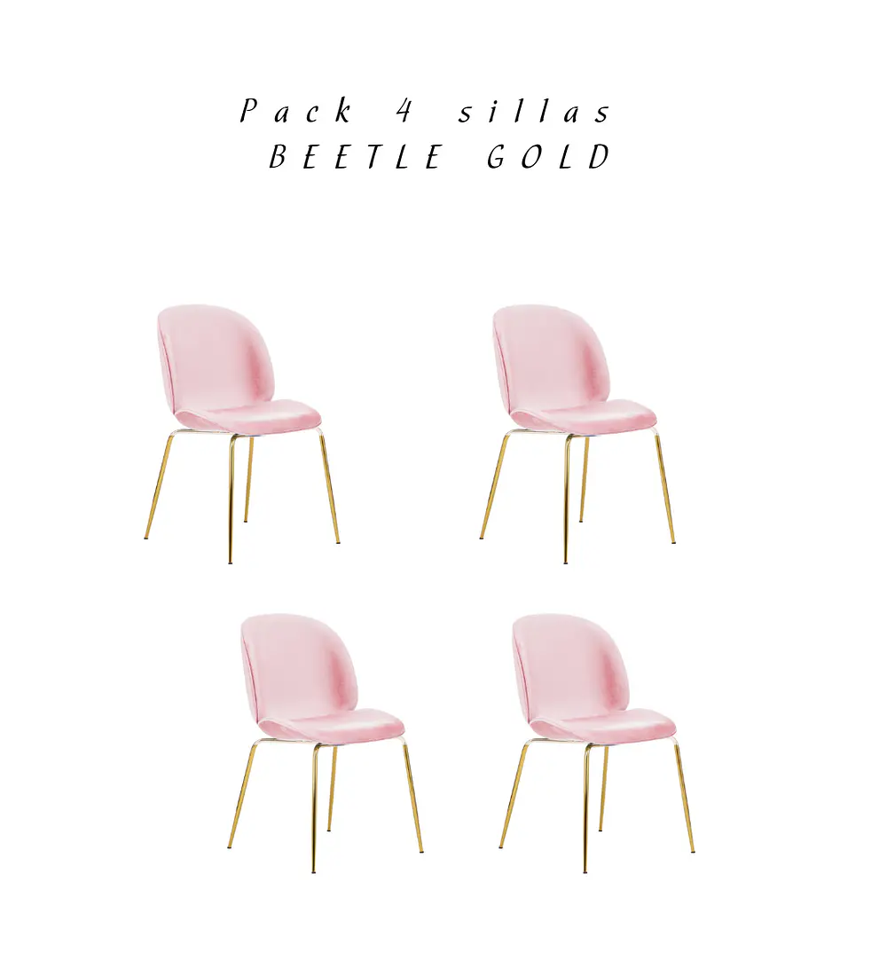 Pack 4 Sillas Beetle Gold