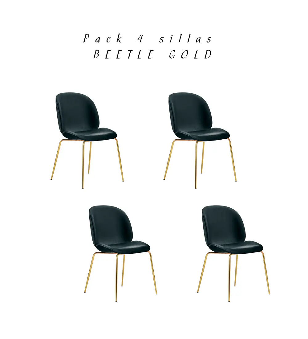 Pack 4 Sillas Beetle Gold