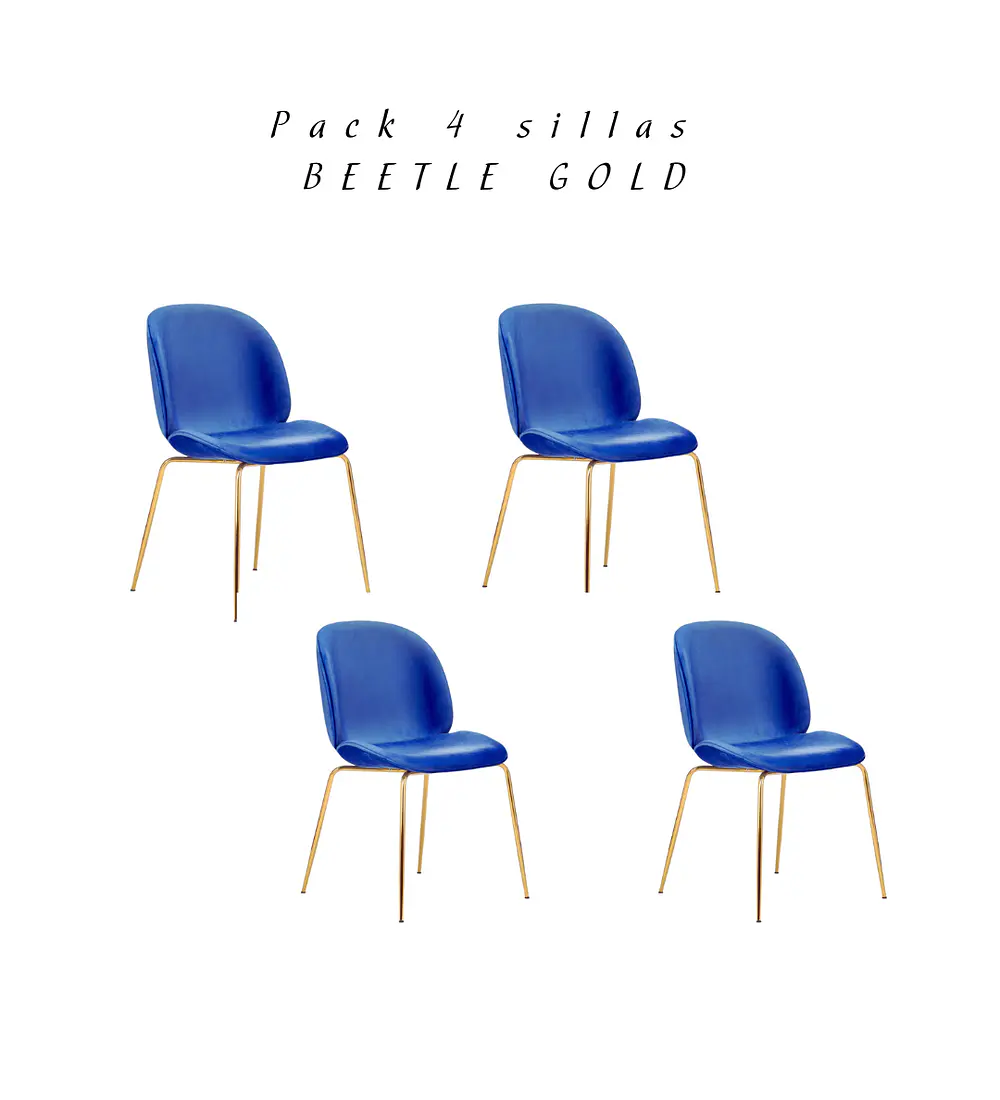 Pack 4 Sillas Beetle Gold