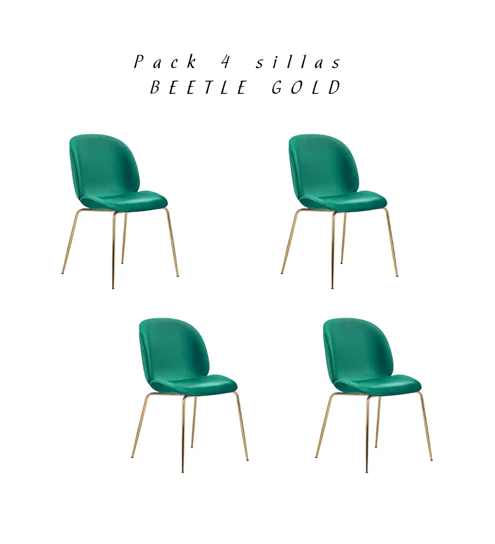 Pack 4 Sillas Beetle Gold