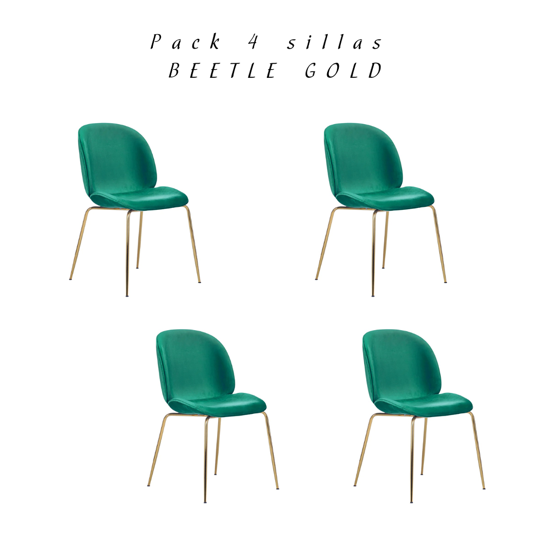 Pack 4 Sillas Beetle Gold 1