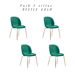 Pack 4 Sillas Beetle Gold