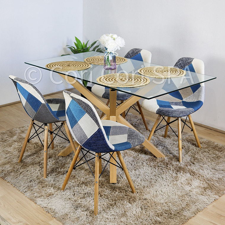 Pack 4 Sillas Patchwork Celestoide 3