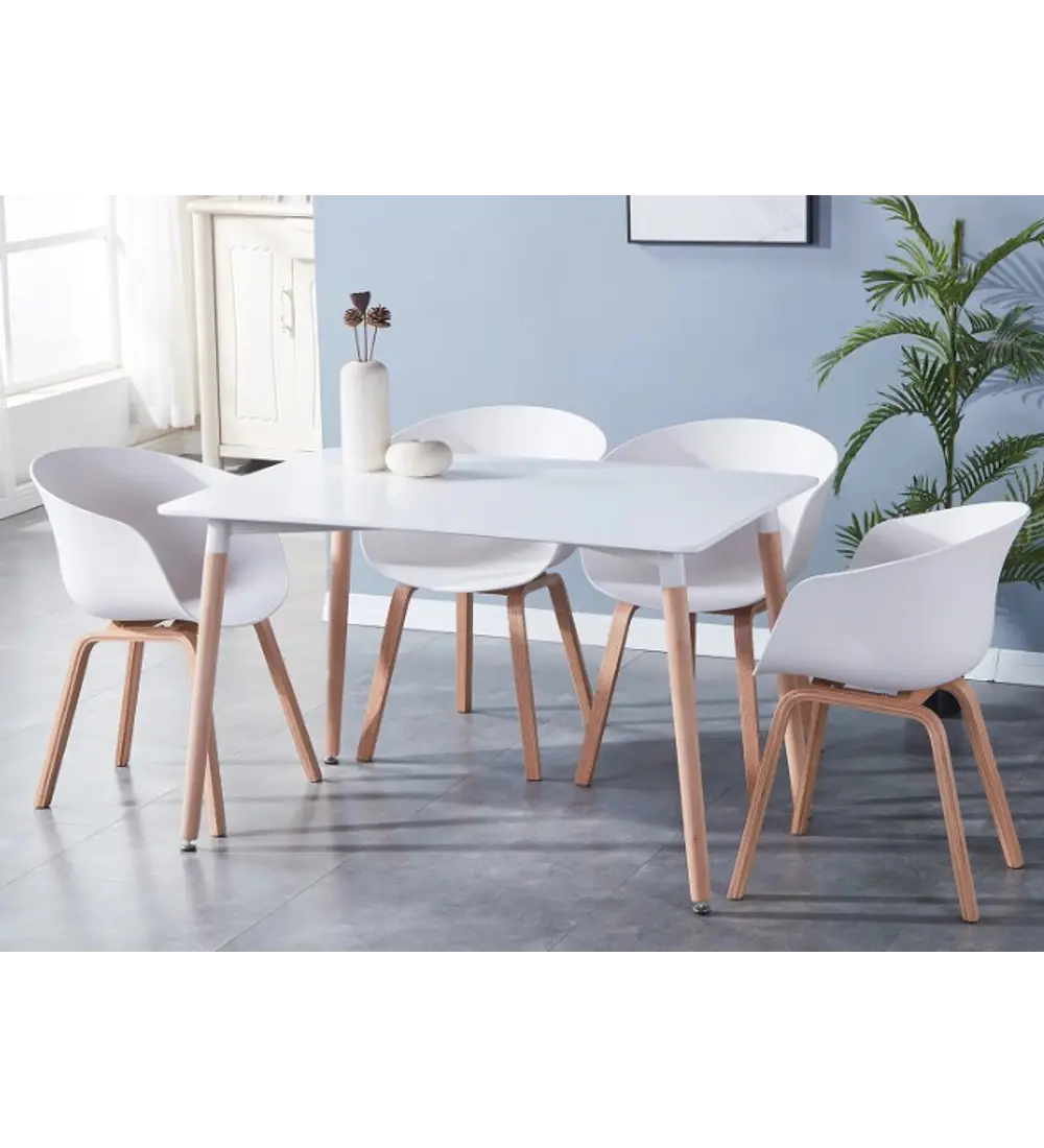 Comedor Mesa Rectangular 120x80cms + 4 Sillas Cup