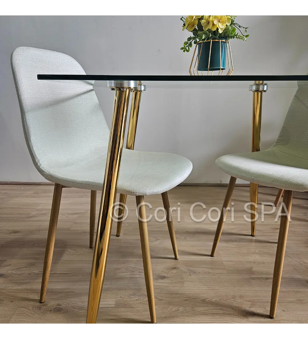 Silla Scoop Lino Wood